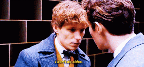 Newt Scamander I Dont Do Sides GIF