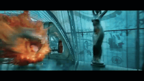 Newt Scamander Riding Fire Beast GIF