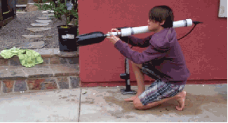 Newtons First Law Beer Cannon Fail GIF