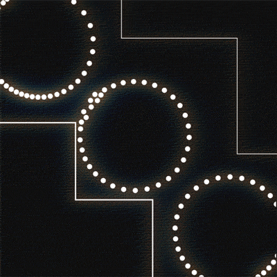 Newtons First Law Circular Dotted Balls Moving Up GIF