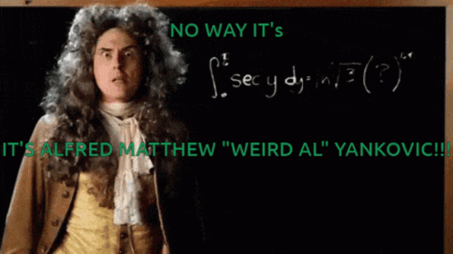 Newtons First Law Weird Al Yankovich GIF