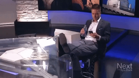 Next With Kyle Clark Relaxed Drink Water GIF