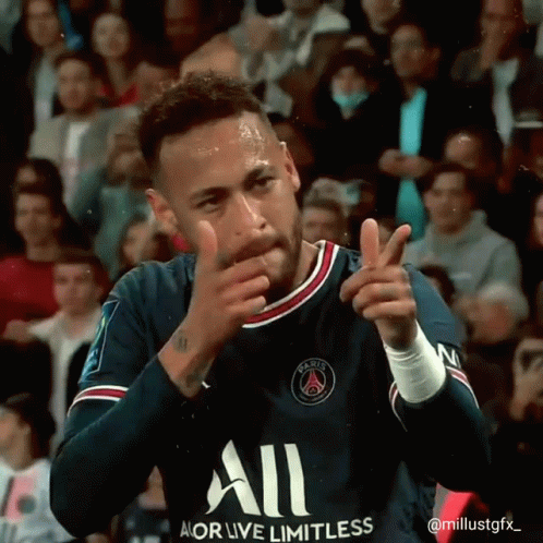 Neymar Finger Guns Sassy Dance Moves GIF