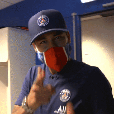Neymar Wearing Face Mask Groovy Dance GIF