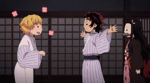 Nezuko And Tanjiro Running Demon Slayer GIF