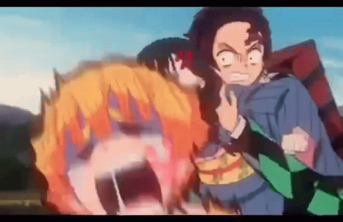 Nezuko Kamado Being Harsh To Zenitsu GIF