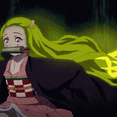 Nezuko Kamado Color Changing Hair GIF