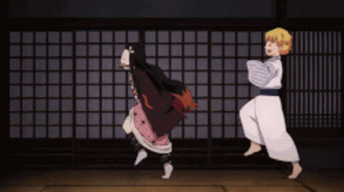 Nezuko Running Away From Zenitsu Agatsuma GIF