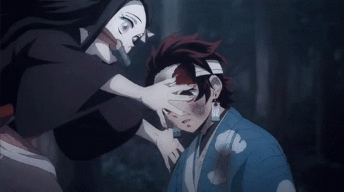 Nezuko Running To Comfort Tanjiro GIF
