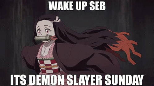 Nezuko Running Wake Up Demon Slayer Sunday GIF
