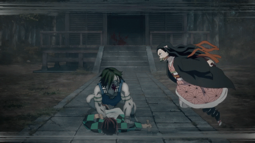 Nezuko Shocking Hard Kick GIF