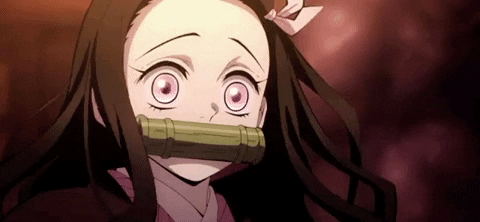 Nezuko Surprised Stare GIF
