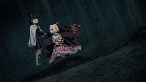 Nezuko Vs Daki Intense Fight Chase GIF