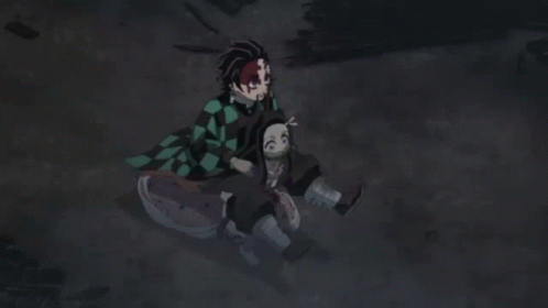 Nezuko Vs Daki Tanjiro Piggyback Ride GIF