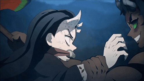 Nezuko Vs Daki Face To Face Demon Slayer GIF