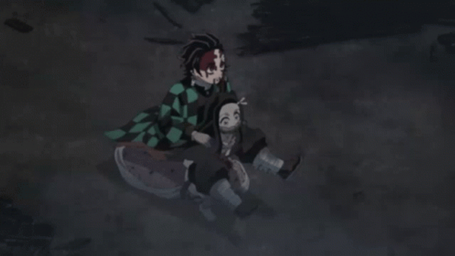 Nezuko Vs Daki Tanjiro Piggyback Ride GIF