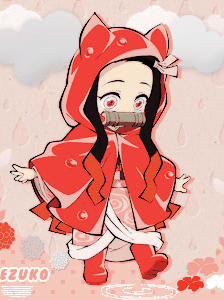 Nezuko Walking In Rain GIF