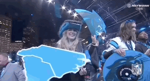 Nfl Draft Cute Girl Fan Cheering GIF