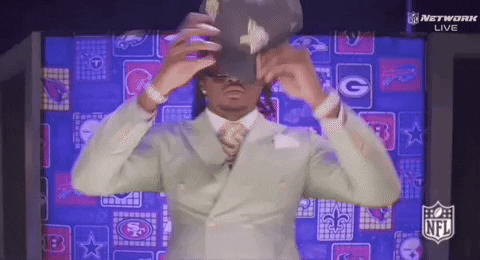 Nfl Draft Pick Excited Jayden Daniels GIF
