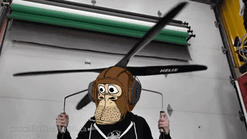 Nft Monkey Helicopter Meme GIF