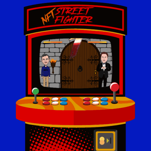 NFT Street Fighter Two Men in Front of Door