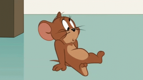 Nibbles Running Toward Dizzy Jerry Mouse GIF