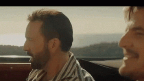 Nic Cage Car Ride With Pedro Pascal GIF