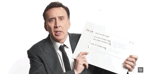 Nic Cage Google Post No Idea GIF