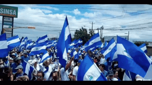 Nicaragua Flag Parade GIF