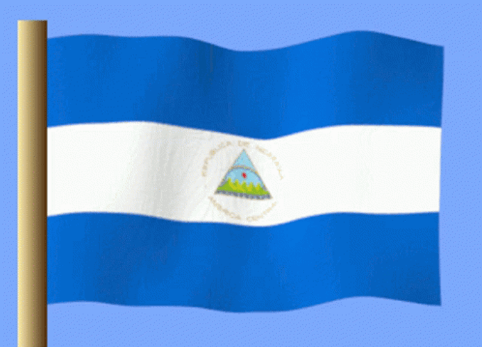 Nicaragua's Flag Waving GIF | GIFDB.com