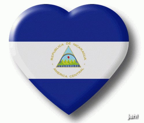 Nicaragua Heart Flag GIF