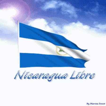 Nicaragua Libre Flag Waving GIF