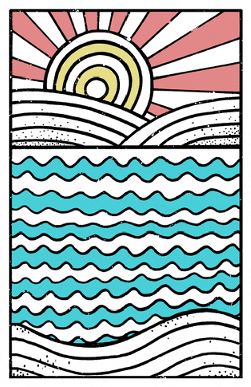 Nice Day Art Waves Animation GIF