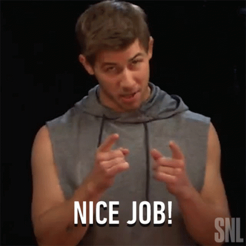 Nice Job Nick Jonas GIF