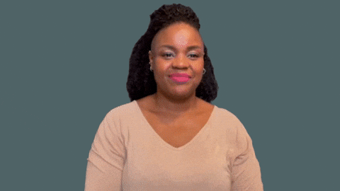 Nice Lady Teaching Win Sign Language GIF