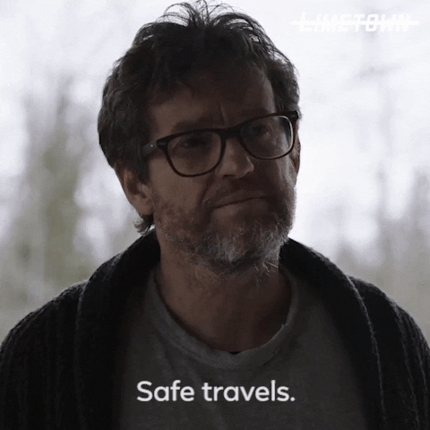 Nice Man Praying For Safe Travels GIF