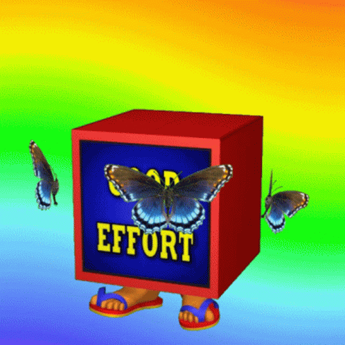 Good Effort Nice Work Butterfly GIF