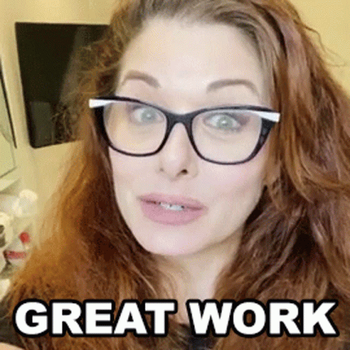 Debra Messing Nice Work GIF