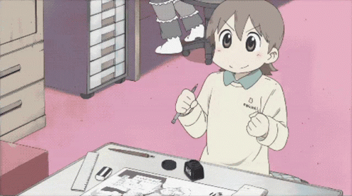 Nichijou Funny Painful Reaction GIF