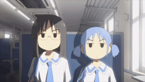 Nichijou Mio On The Train GIF