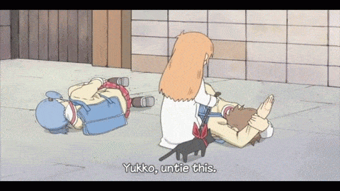 Nichijou Sakamoto Startled GIF