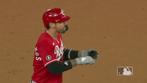 Nick Castellanos Clapping Wearing Grey Gloves GIF