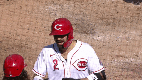 Nick Castellanos Laughing With His Teammate GIF