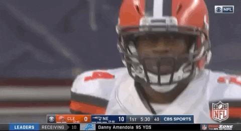 Nick Chubb Catching His Breath GIF