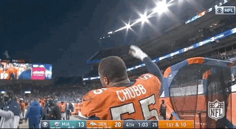 Nick Chubb Moving His Hand Up And Down GIF