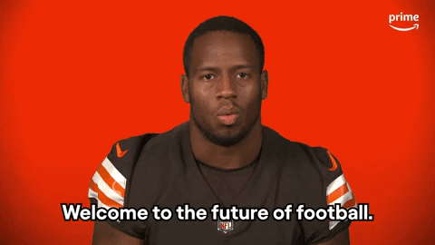 Nick Chubb Prime Video Interview GIF