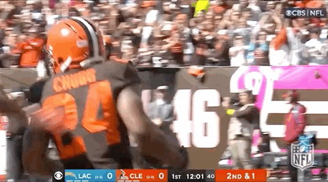 Nick Chubb Teammates Tapping His Shoulders GIF