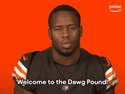 Nick Chubb Welcome To The Dawg Pound GIF