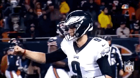 Nick Foles Fist Bump With Teammate GIF