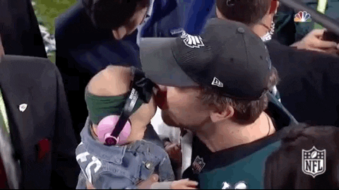 Nick Foles With His Wife And Baby GIF
